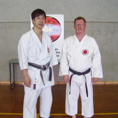 Victorian karate instructors - Kasuya Sensei with Sensei John McIntosh