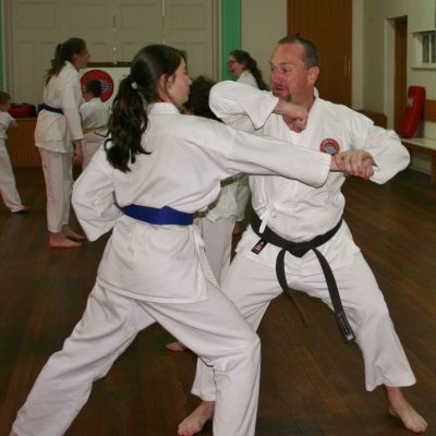 Victorian karate instructors - Steve Jones training